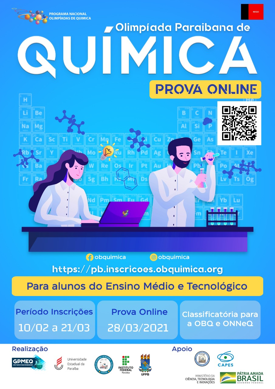 OLIMPÍADA PARAIBANA DE QUÍMICA EDIÇÃO UNIFICADA 