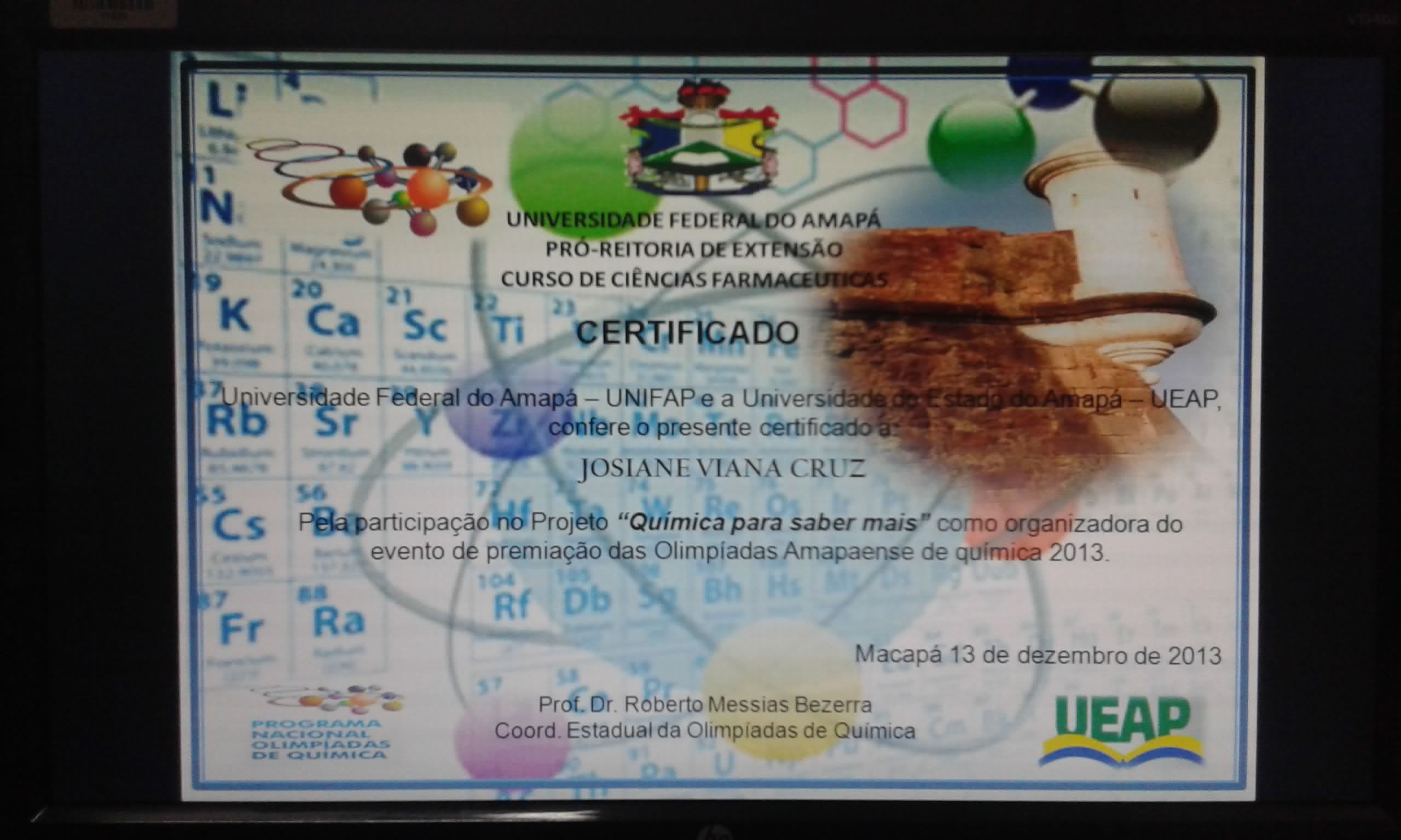 DIVULGADO RESULTADO FINAL DA OLIMPÍADA AMAPAENSE DE QUÍMICA 2014