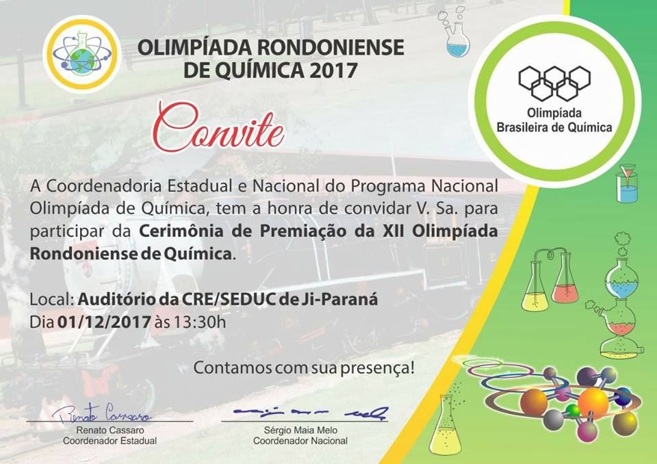 CONVITE PARA A SOLENIDADE DE PREMIAÇÃO
