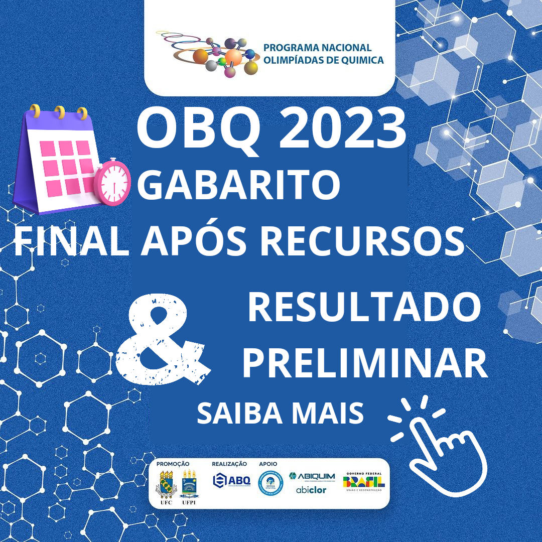 Exames Finais e Resultado Preliminar OBQ 2023 Fase III