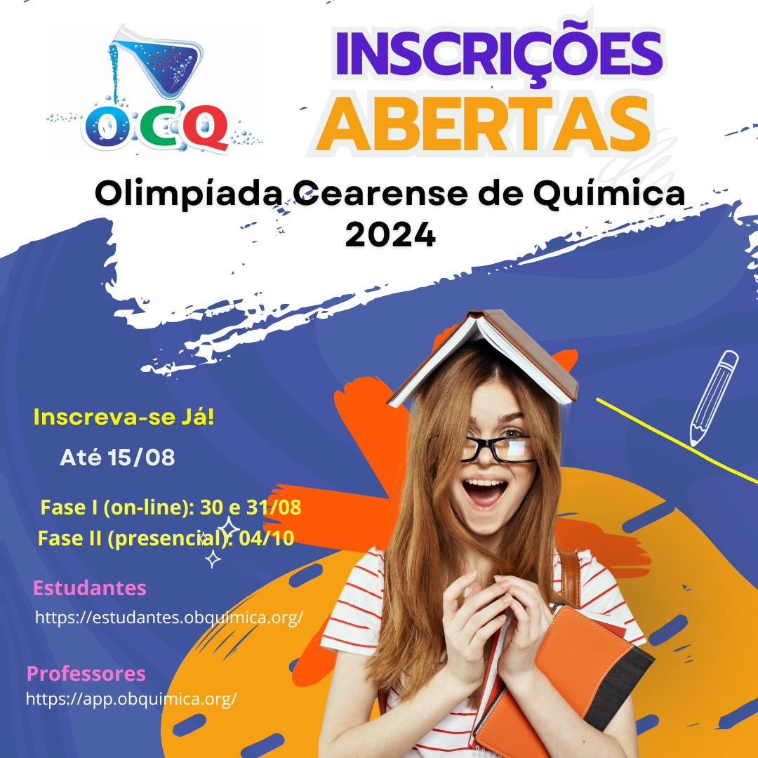 Inscrições na OCQ 2024 até dia 15 de agosto