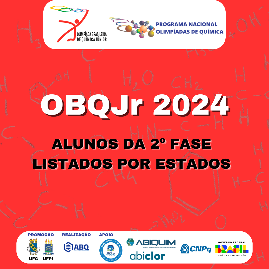 Lista de Classificados para a 2ª Fase da OBQJr!