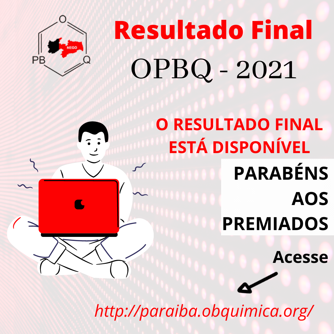 Resultado da Olimpíada Paraibana de Química Edição Unificada – 2021