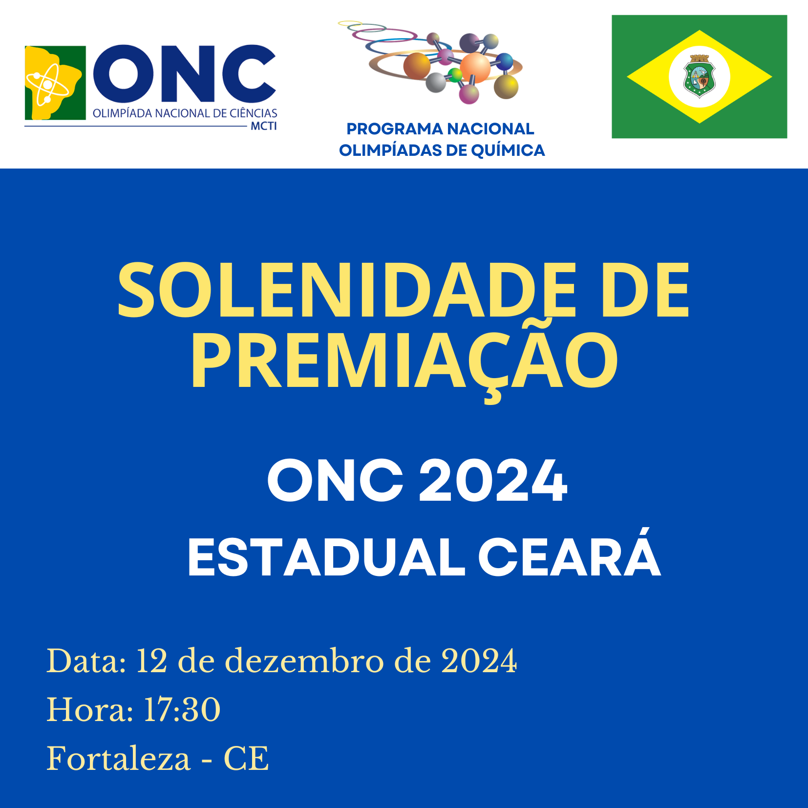 Premiação da ONC Estadual - Ceará